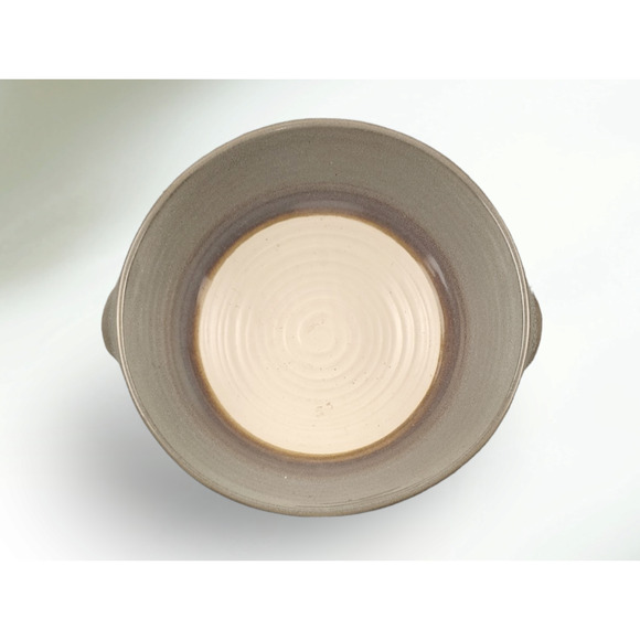 Haeger Pottery Large Serving Swirled Ribbed Bowl #186 USA With Handles - Picture 2 of 4